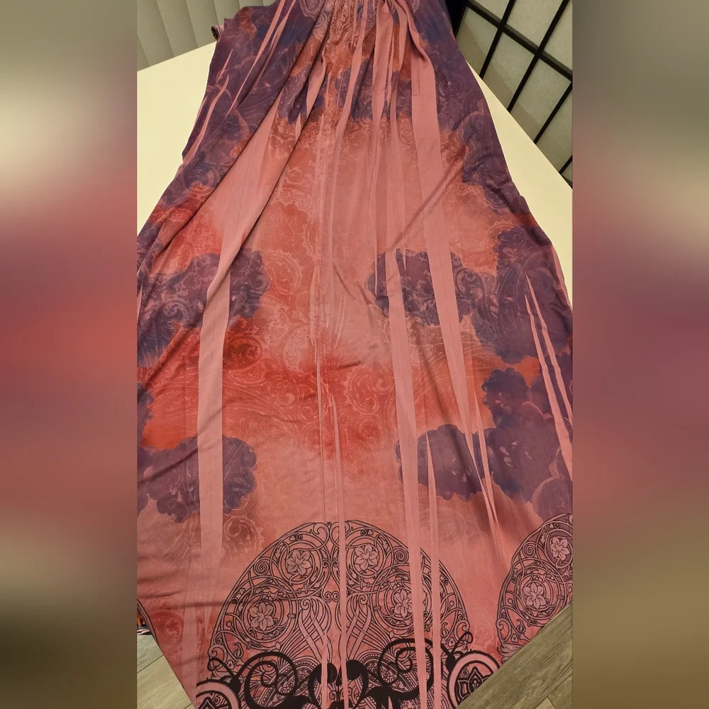 ONE WORLD Pink and Purple Women's Dress - Picture 13 of 15